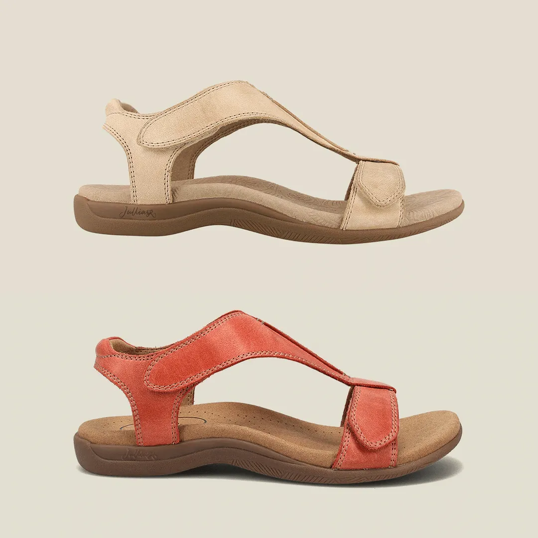 [#1 TRENDING SUMMER 2023] "The Show" Leather Adjustable Orthopedic Sandals