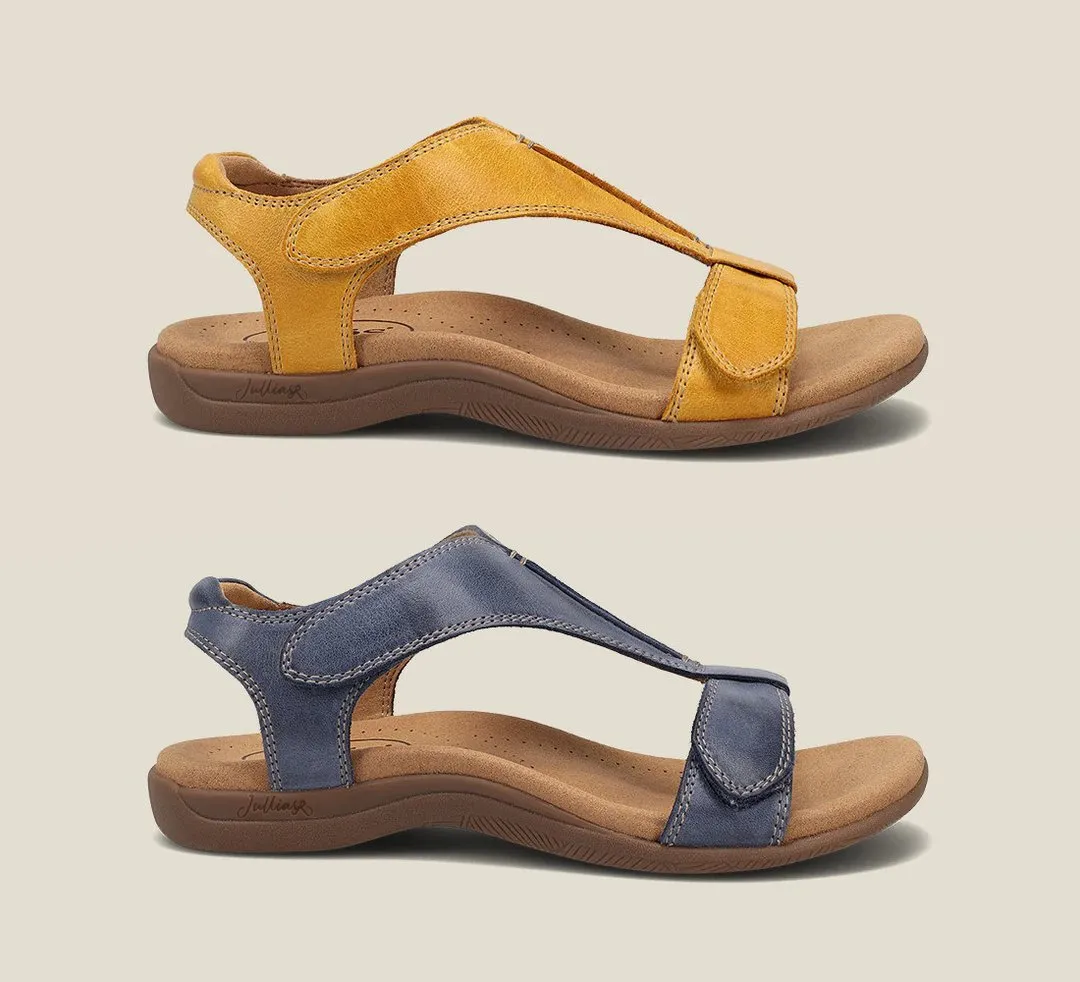 [#1 TRENDING SUMMER 2023] "The Show" Leather Adjustable Orthopedic Sandals