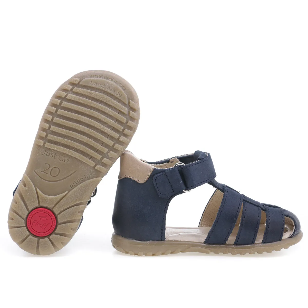 (1078-27) Emel Navy closed sandals