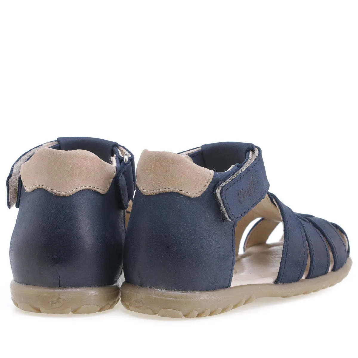 (1078-27) Emel Navy closed sandals