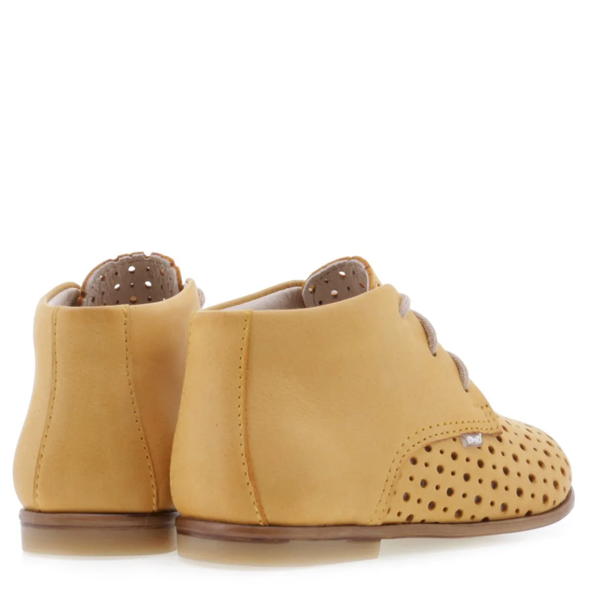 (1426-1) Emel perforated classic first shoes yellow