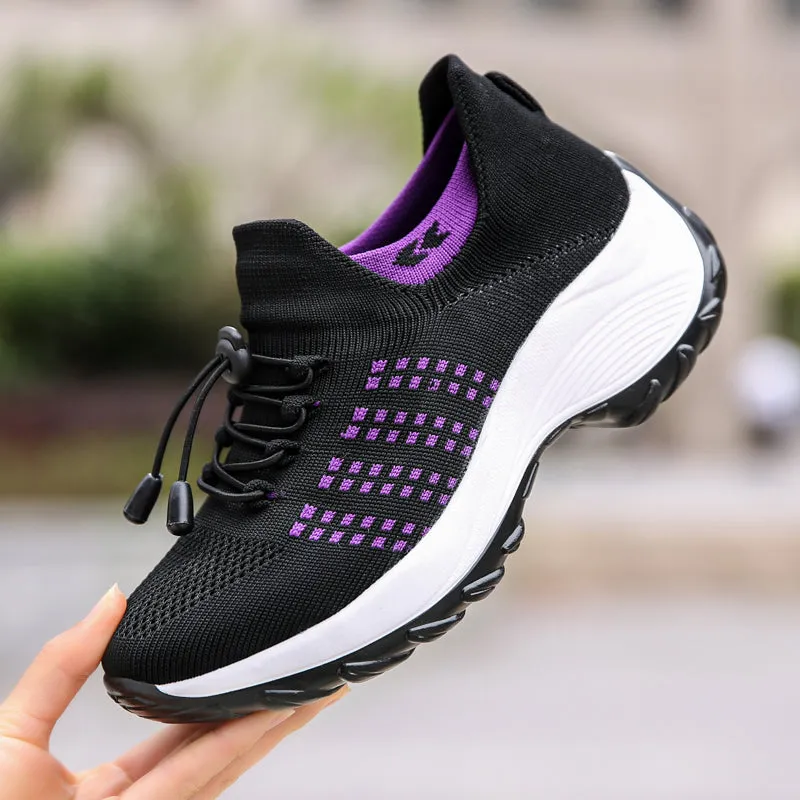 2022 Women Flat Platform Shoes Woman Sneakers For Women Breathable Mesh Tenis Ladies Shoes For Sock