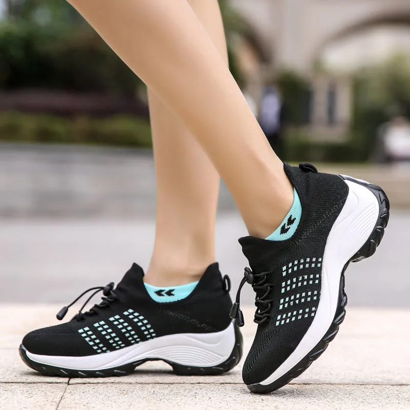 2022 Women Flat Platform Shoes Woman Sneakers For Women Breathable Mesh Tenis Ladies Shoes For Sock