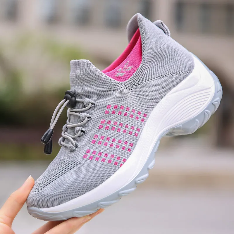 2022 Women Flat Platform Shoes Woman Sneakers For Women Breathable Mesh Tenis Ladies Shoes For Sock