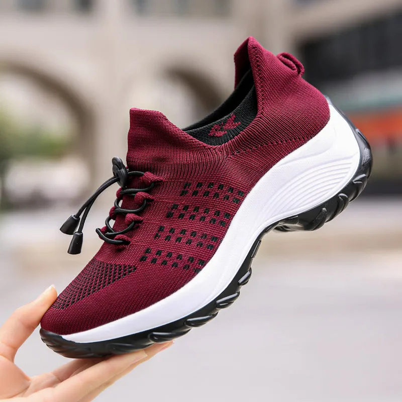 2022 Women Flat Platform Shoes Woman Sneakers For Women Breathable Mesh Tenis Ladies Shoes For Sock