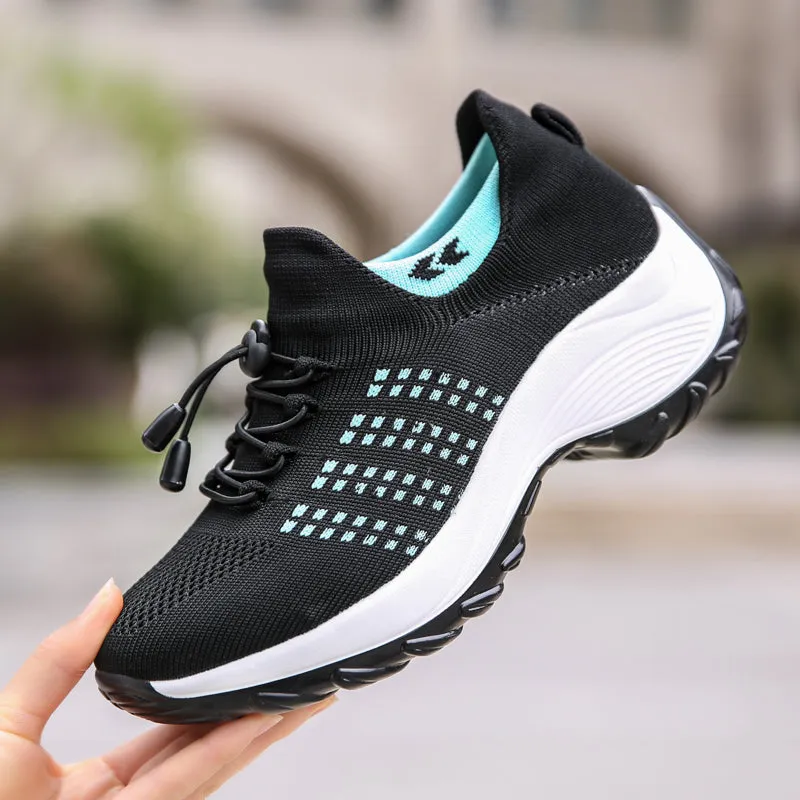 2022 Women Flat Platform Shoes Woman Sneakers For Women Breathable Mesh Tenis Ladies Shoes For Sock