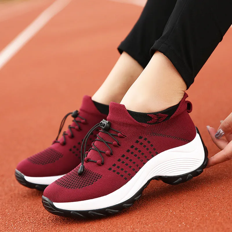 2022 Women Flat Platform Shoes Woman Sneakers For Women Breathable Mesh Tenis Ladies Shoes For Sock