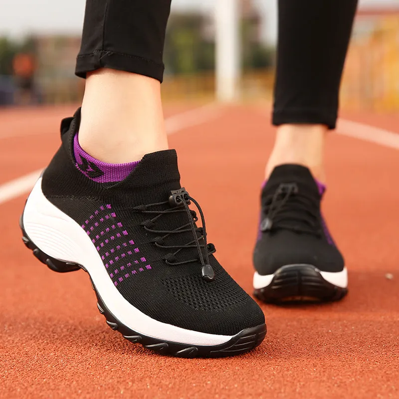 2022 Women Flat Platform Shoes Woman Sneakers For Women Breathable Mesh Tenis Ladies Shoes For Sock