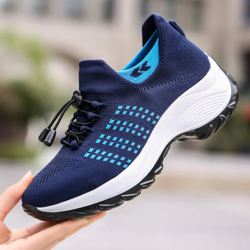 2022 Women Flat Platform Shoes Woman Sneakers For Women Breathable Mesh Tenis Ladies Shoes For Sock