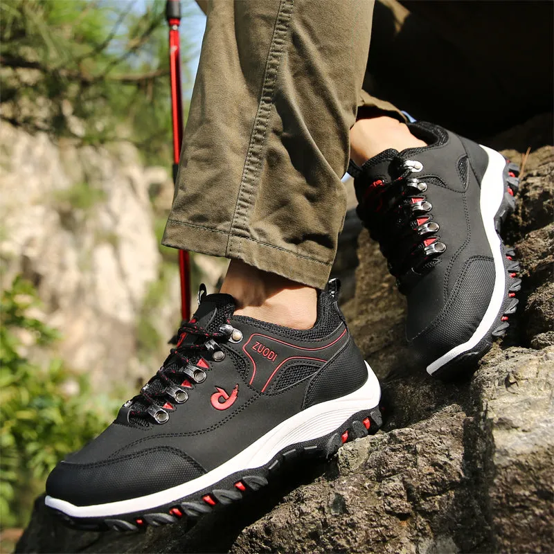 2023 Spring Autumn Breathable Light Men'S Shoes Wearable Hiking Sneakers Non-Slip Quality Leather Ca