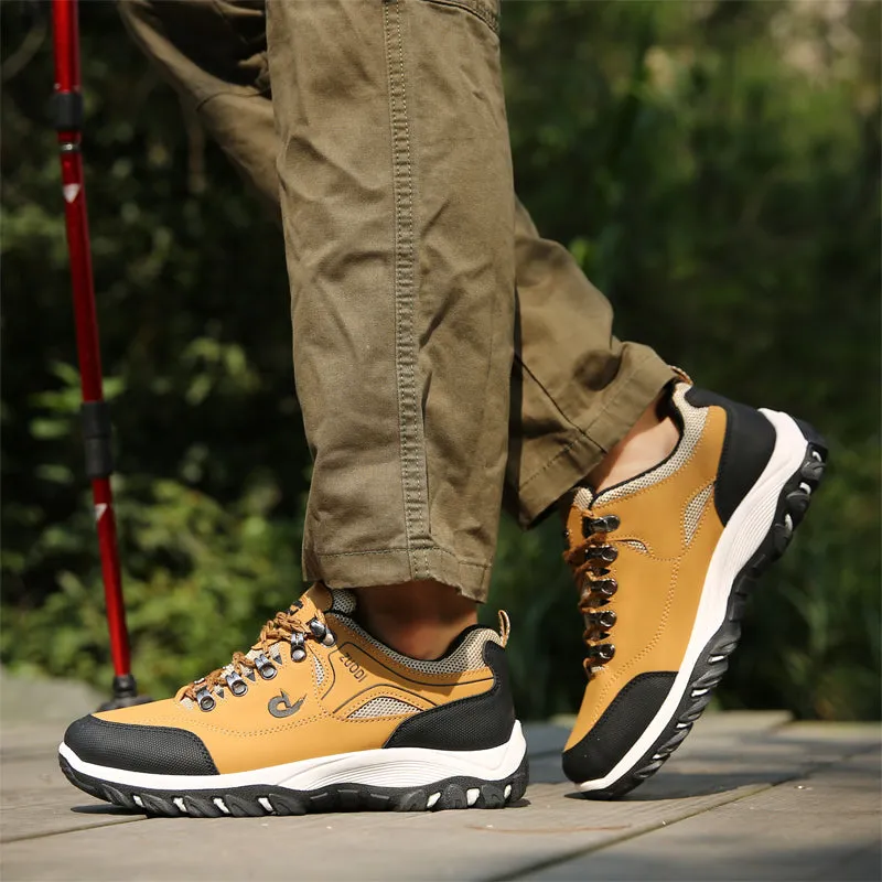 2023 Spring Autumn Breathable Light Men'S Shoes Wearable Hiking Sneakers Non-Slip Quality Leather Ca