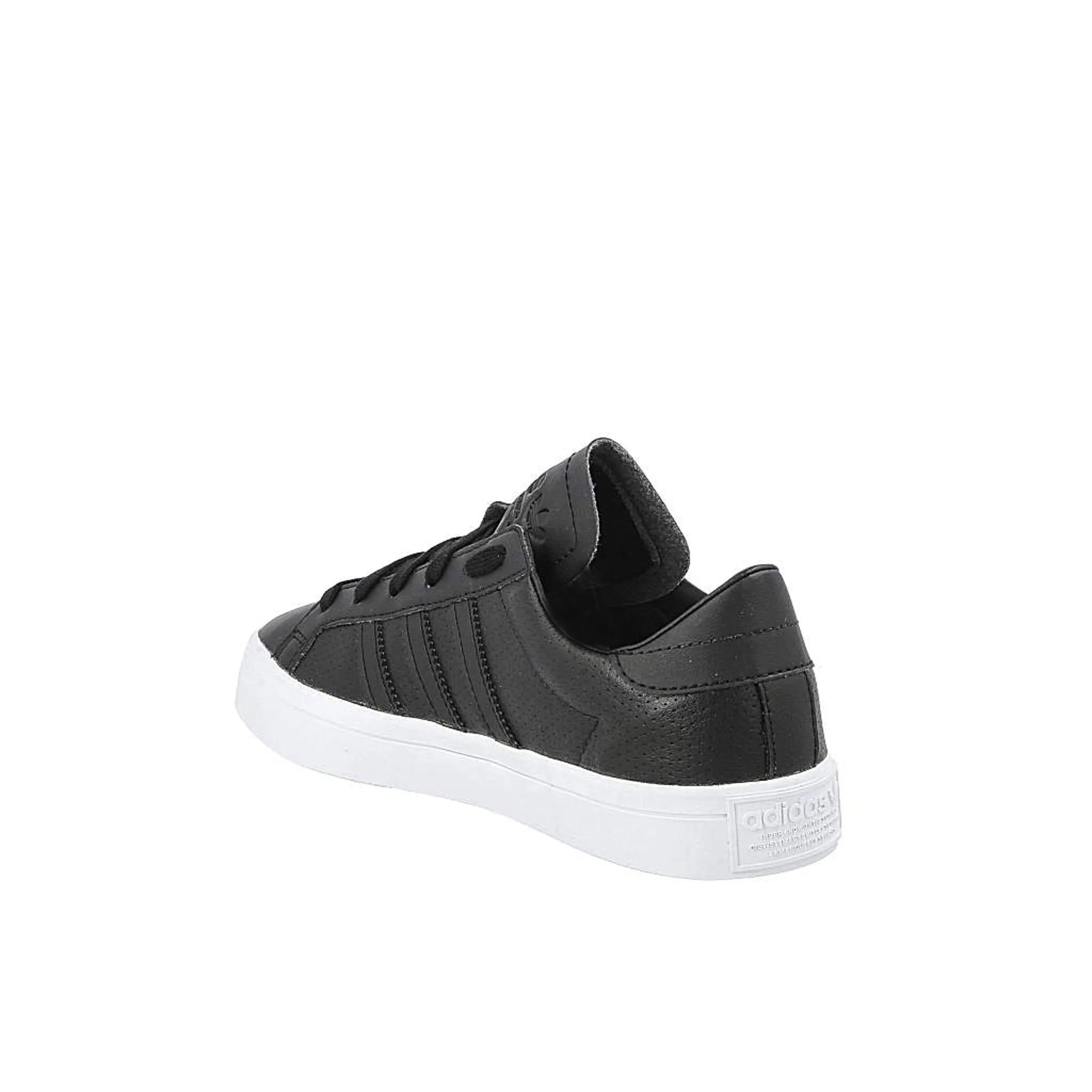 Adidas Court Vantage Mens Black Leather Trainers