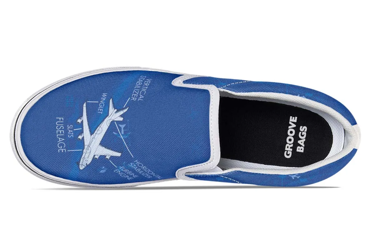 Airplane Diagram Slip-On Shoes