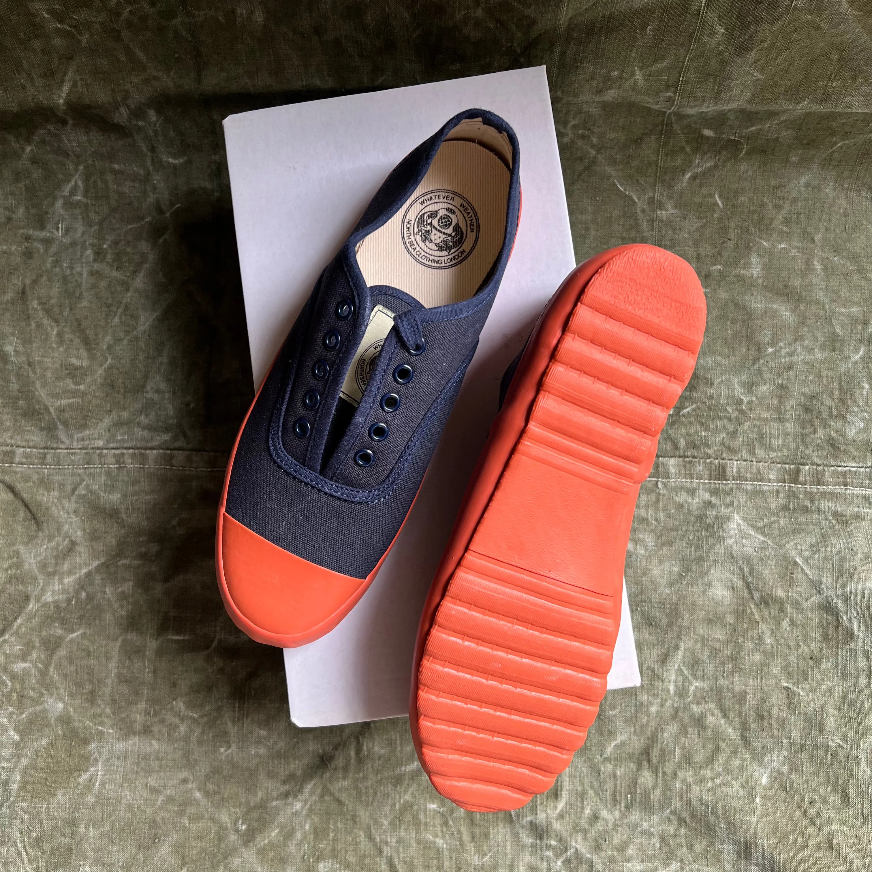 ARCHIVE SALE - MK 1 LACE UP, NAVY/ORANGE