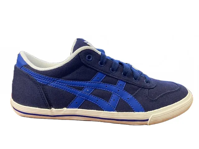 Asics boys' sneakers shoe in Aaron C1P2N 5049 blue canvas