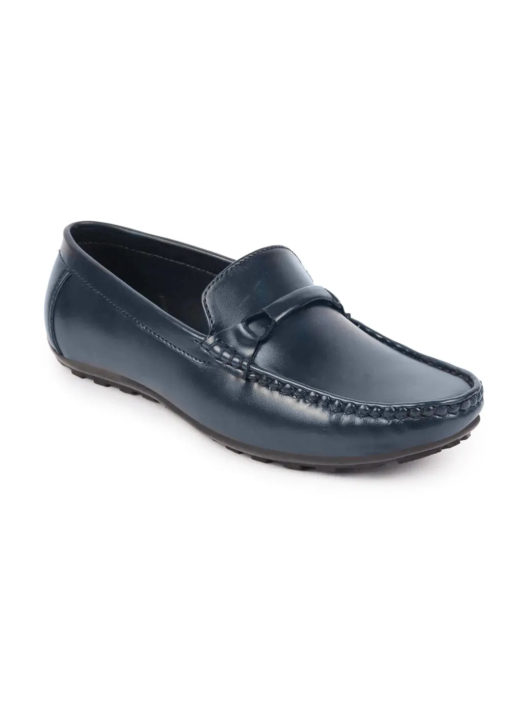 Basics Men Blue Buckle Design Slip On Casual Loafers and Moccasin Shoes