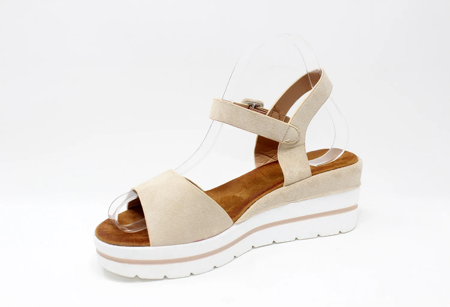 Beige Wedge Sandal