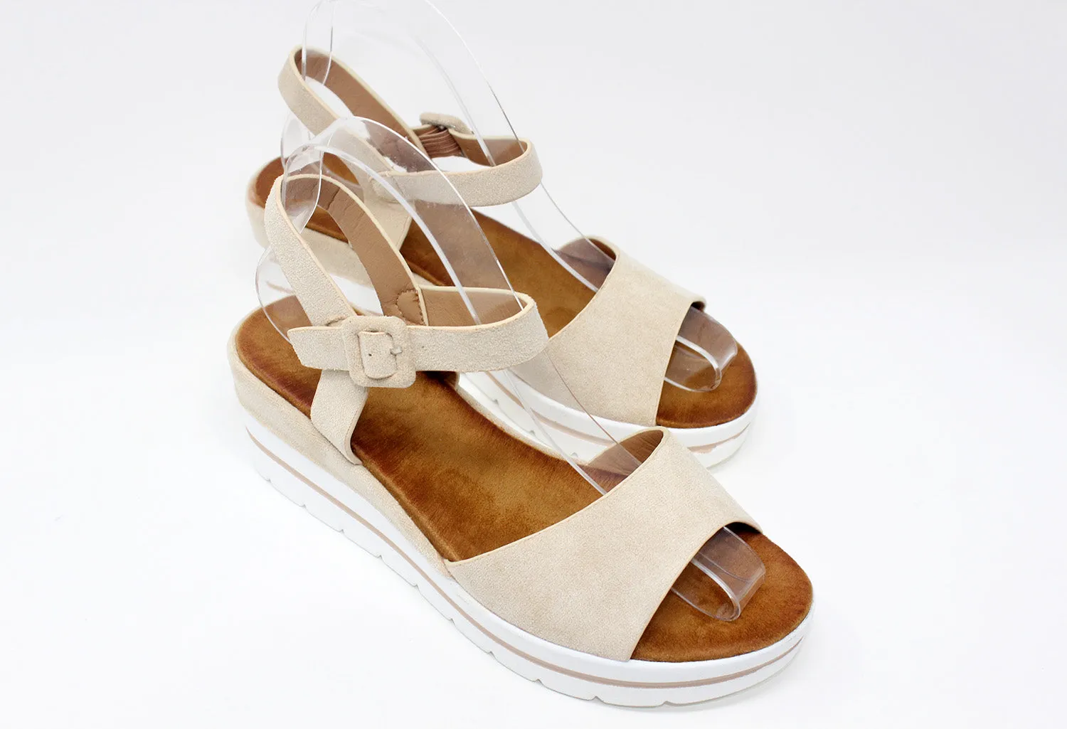 Beige Wedge Sandal