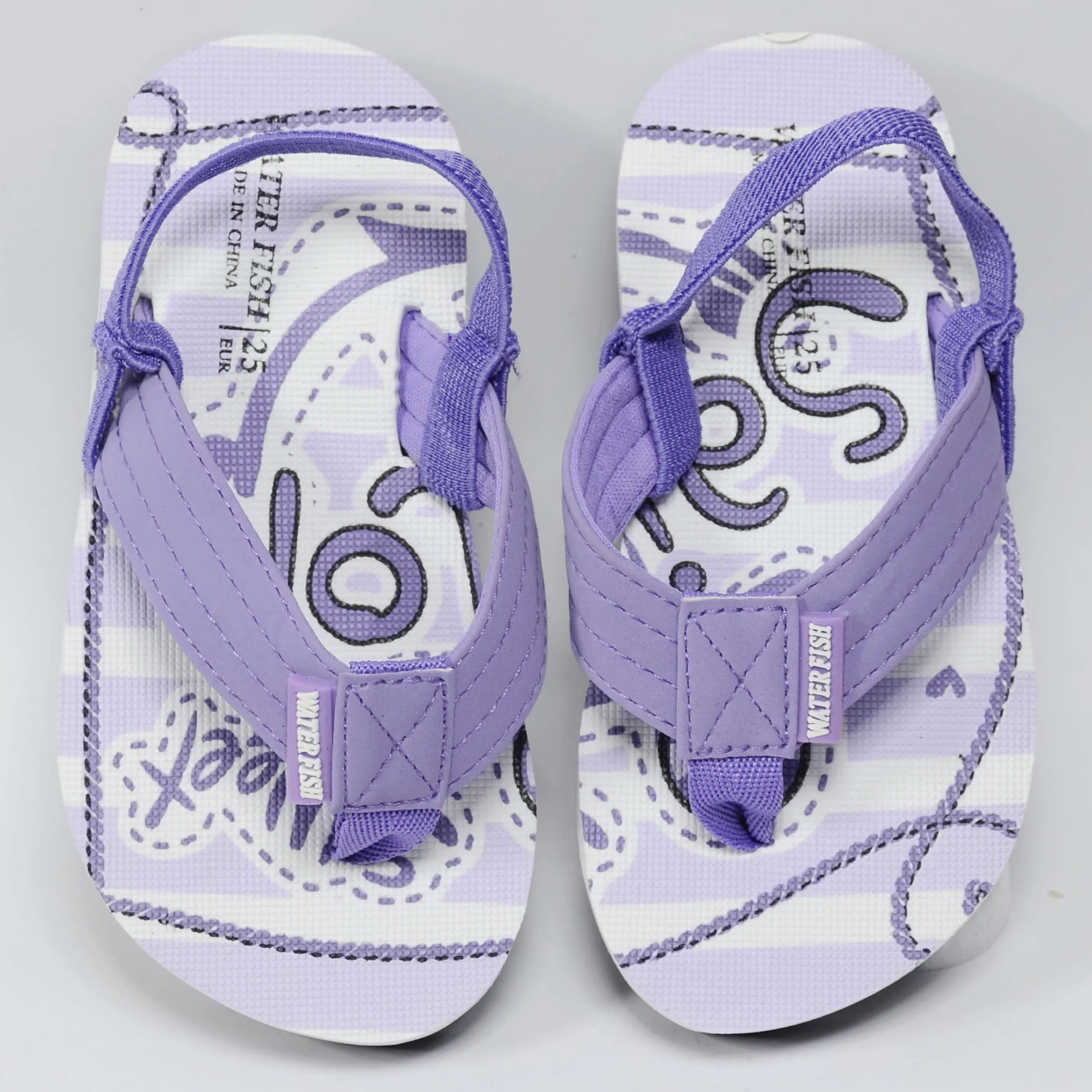 C1625 W-Mark Everyone's Choice Non Slip with Back Strip Purple Flip Flop