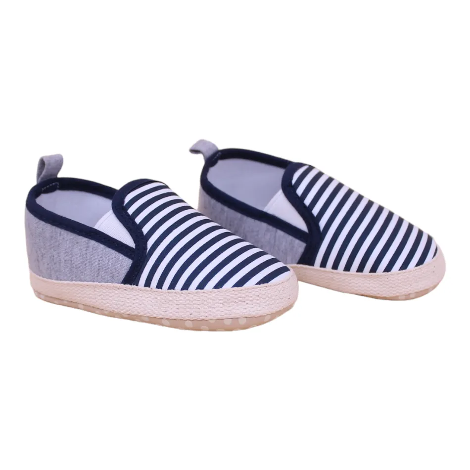 Canvas Slip On Sneakers (Stripes) - Prewalker