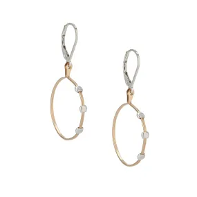 Cosmos Flip Handmade Gold Circle Dotted Hoop Earrings - Medium by Freshie & Zero