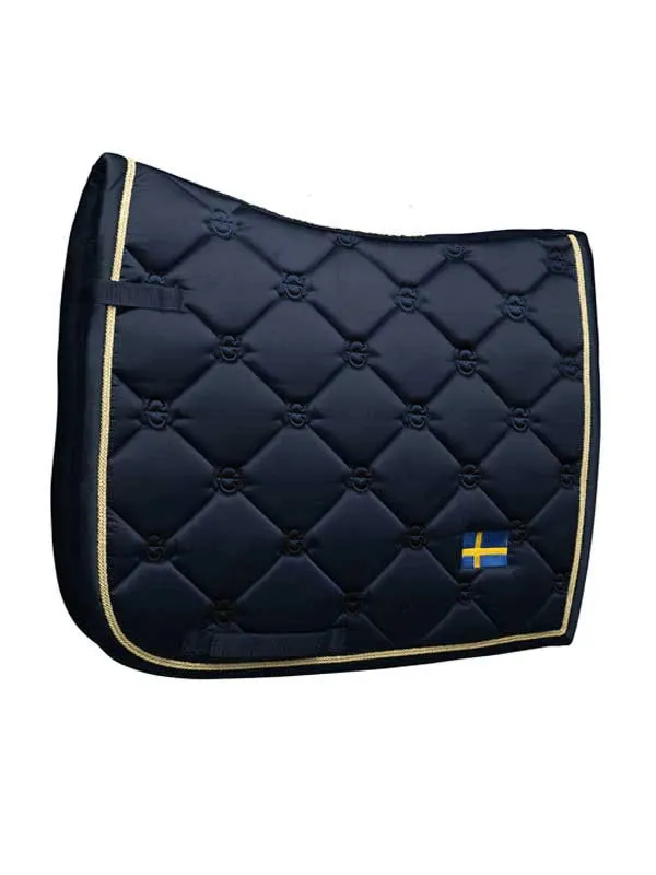 EQUESTRIAN STOCKHOLM NAVY SWEDEN FLAG DRESSAGE PAD