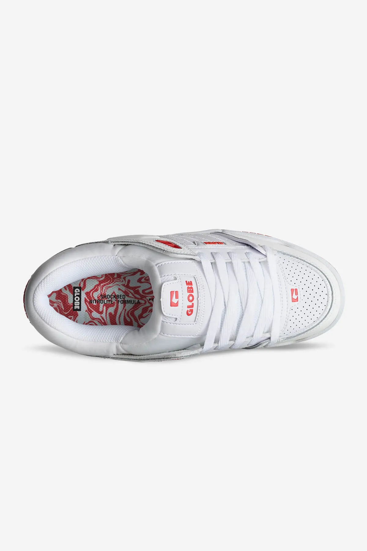 Fusion - White/Red - Skate Shoes