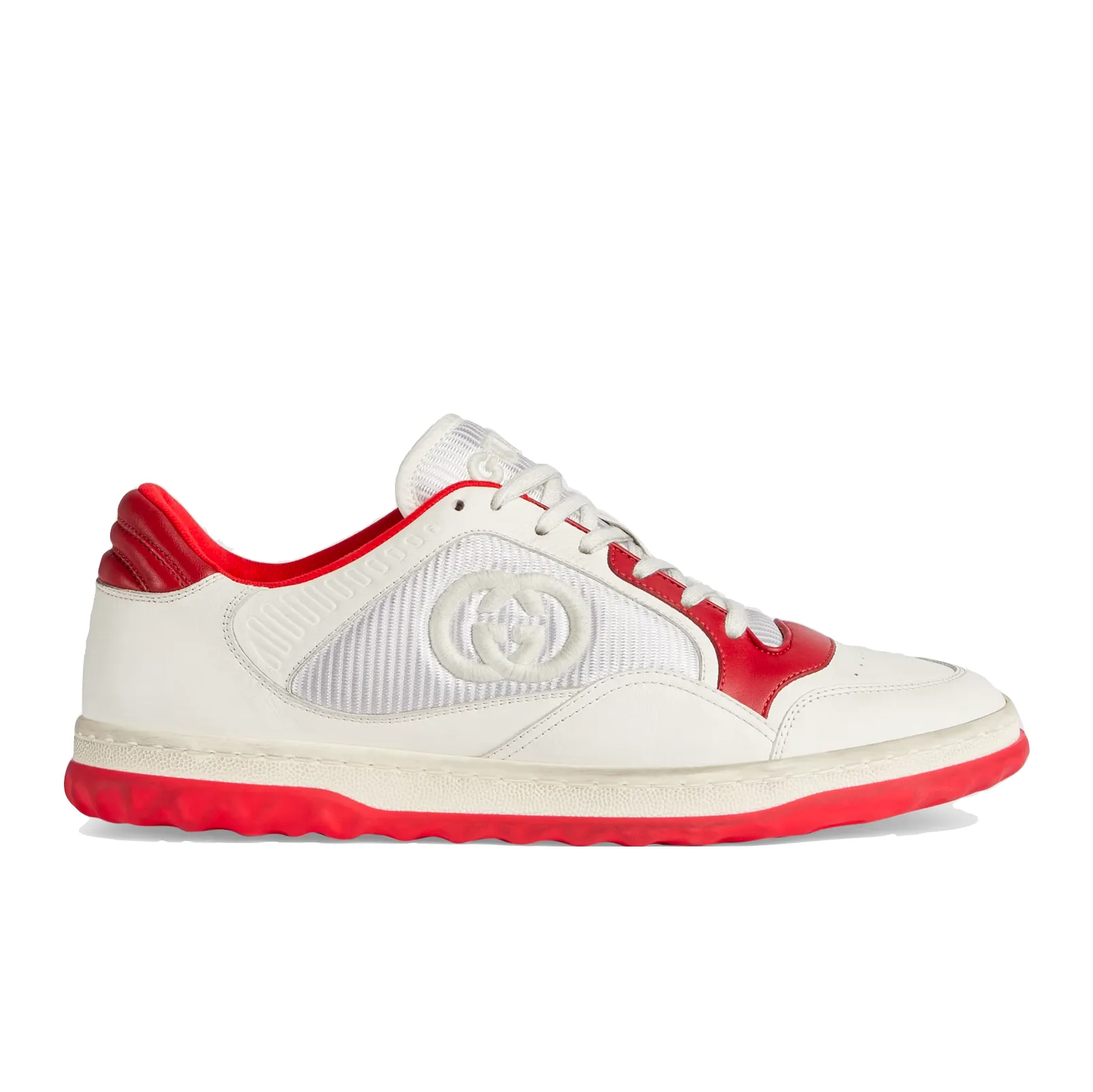 GUCCI MEN'S MAC80 SNEAKER - OFF WHITE/RED