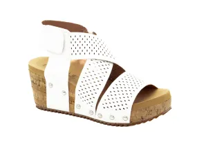 Guilty Pleasure Wedge in Ivory Snake