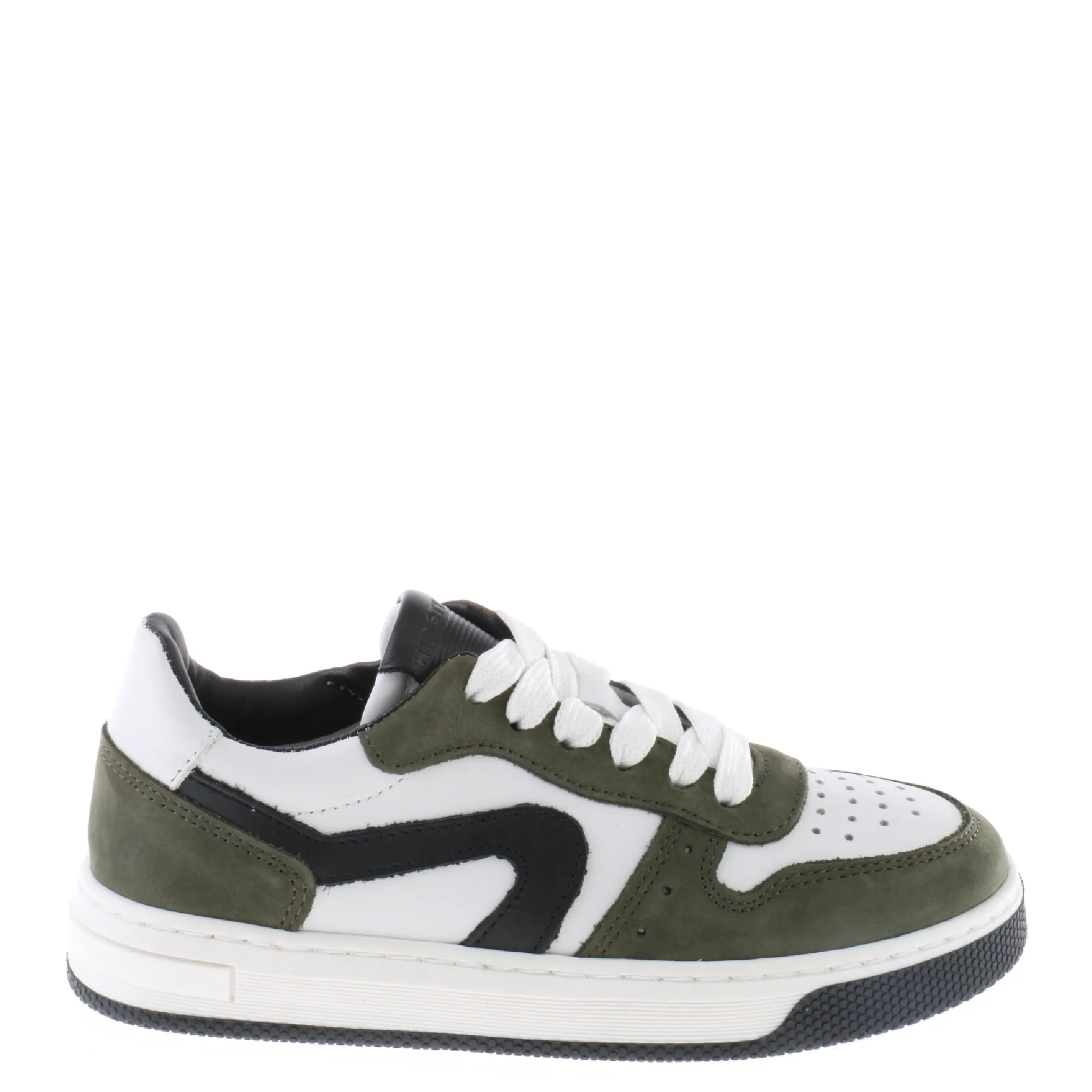 (H1618) Hip Shoes Green leather/white leather - Green Combi