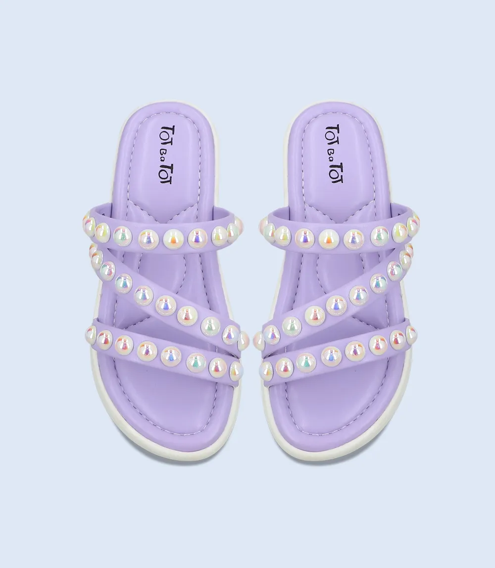 KG0106-LILAC-Girls Casual Slippers