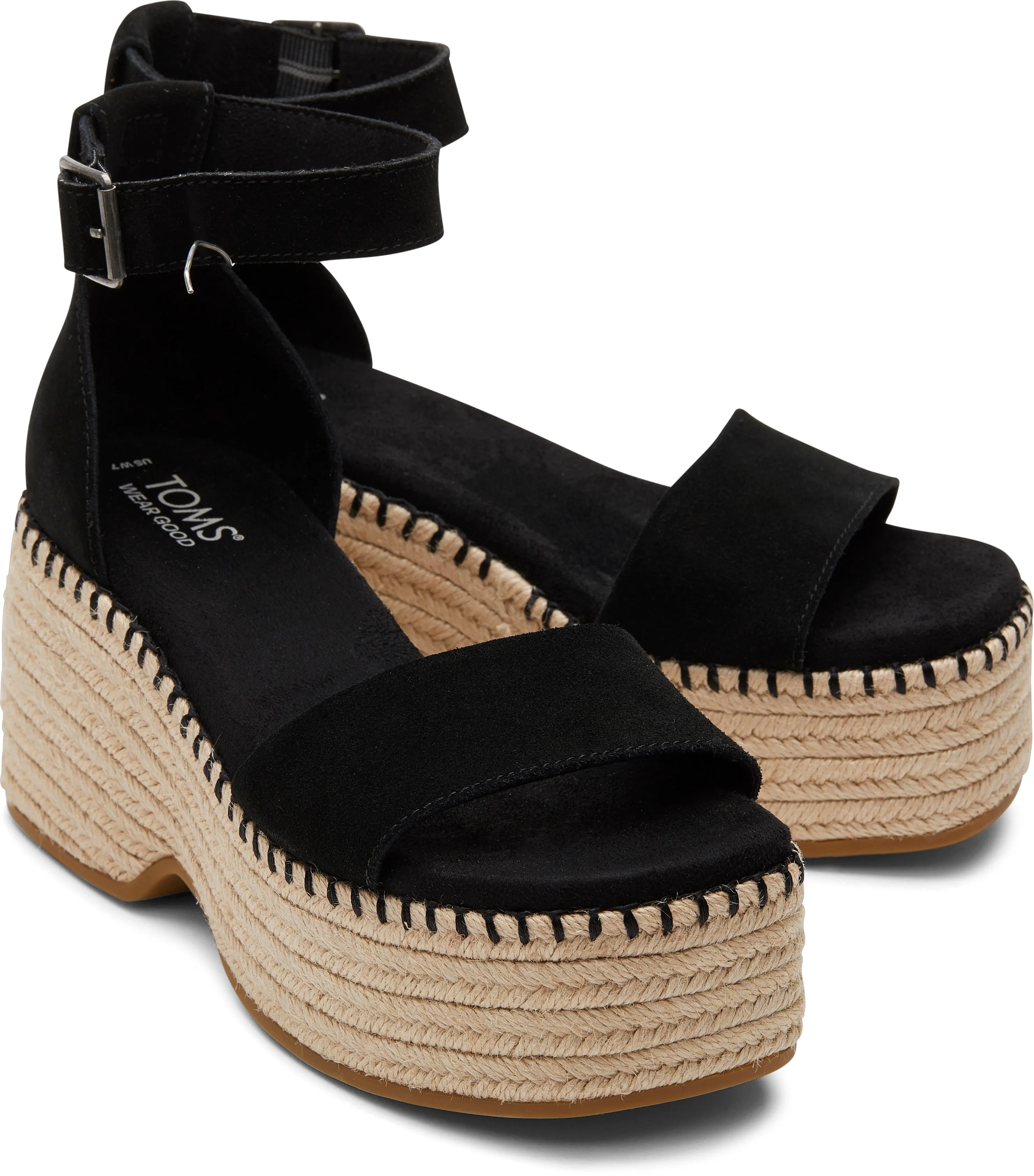 Laila Platform Sandal - Black Suede