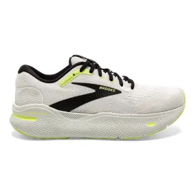 Men's Brooks Ghost Max, Grey/Black/Sharp Green, 15 D Medium