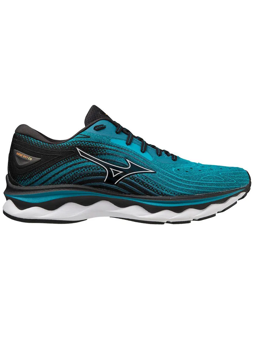 Men's Mizuno Wave Sky 6, Enamel Blue/White, 10.5 D Medium