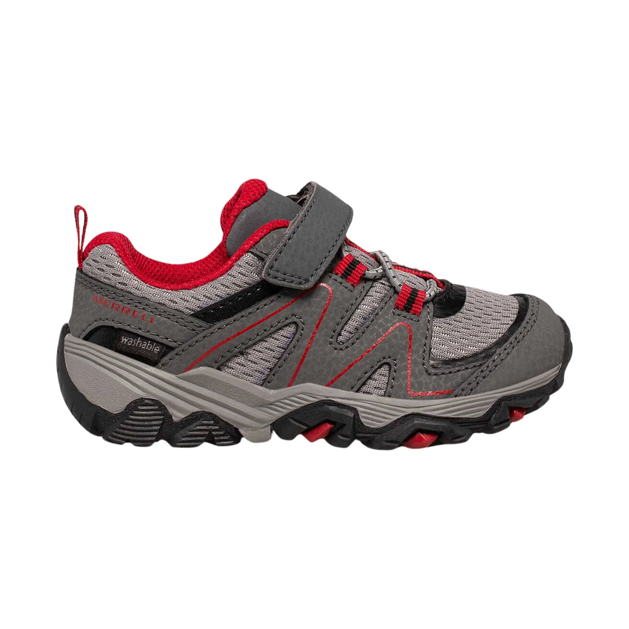 Merrell Little Kids' Trail Quest Jr. Shoes - Grey/Black/Red