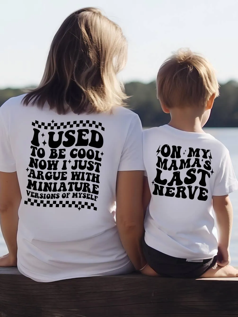 Mom & Toddler Son Matching Mom Life/Kid Life T-Shirts