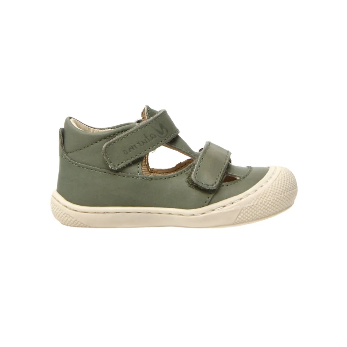 Naturino Toddler's (Sizes 19-22) Sage Leather Open T-Strap