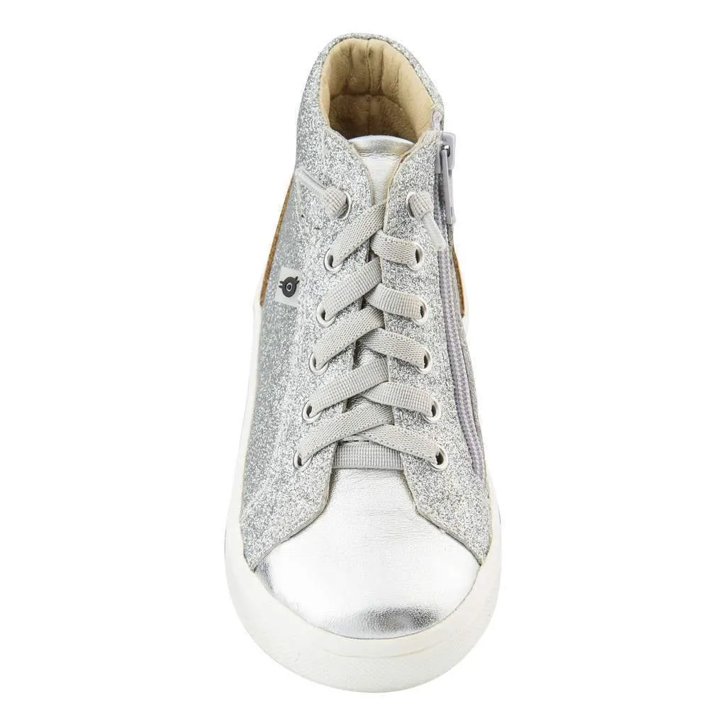 Old Soles silver sparkle Glam Argent Ring Shoe high top sneakers