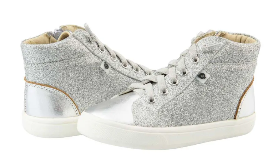 Old Soles silver sparkle Glam Argent Ring Shoe high top sneakers