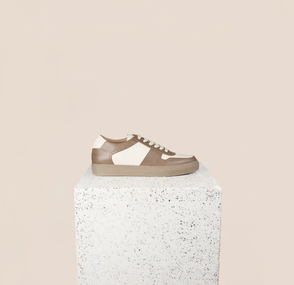 Palermo Sneaker - Taupe/White