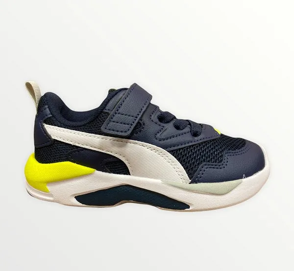 Puma boy's sneakers shoe X-Ray Lite AC PS 374395 21 blue white yellow