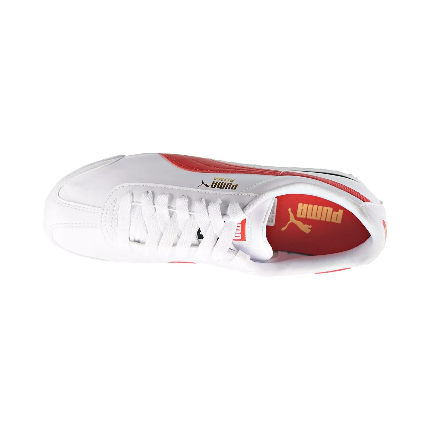 Puma Roma Basic  Men's Shoes Puma White-High Risk Red