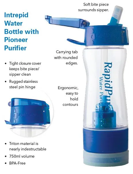 Rapid Pure Intrepid Water Bottle w/Pioneer System