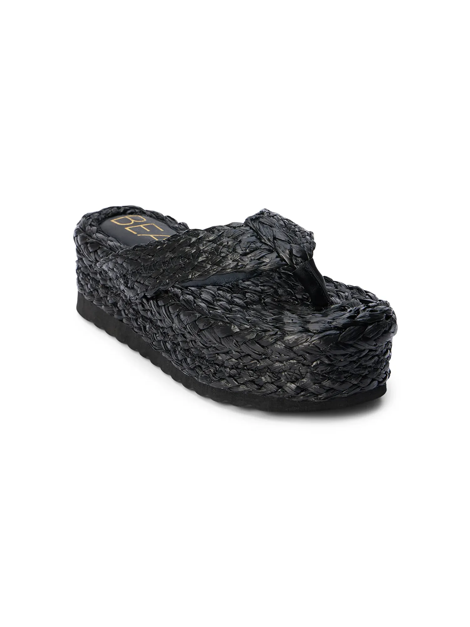 Sailor Raffia Sandal in Black