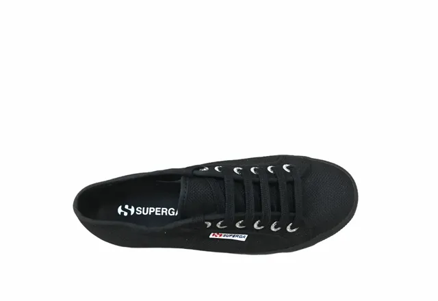 Superga women's sneakers shoe with wedge 2790 Cotw Up and Down line S9111LW 996 black