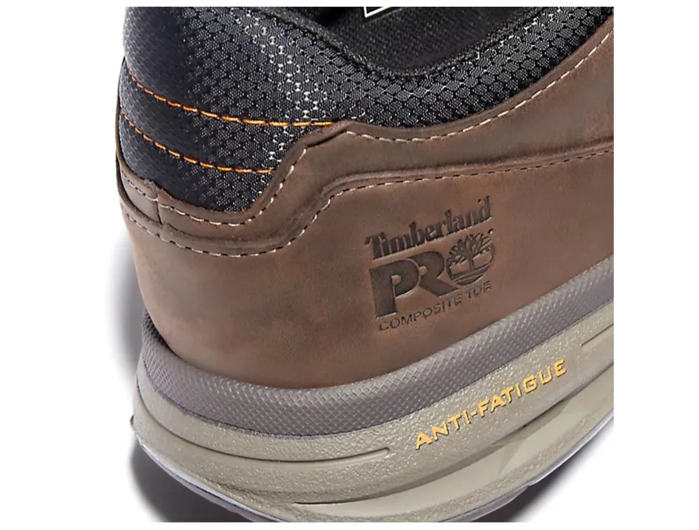 Timberland PRO Drivetrain Men's Composite Toe Slip On Work Shoe TB0A21X7214  - Brown