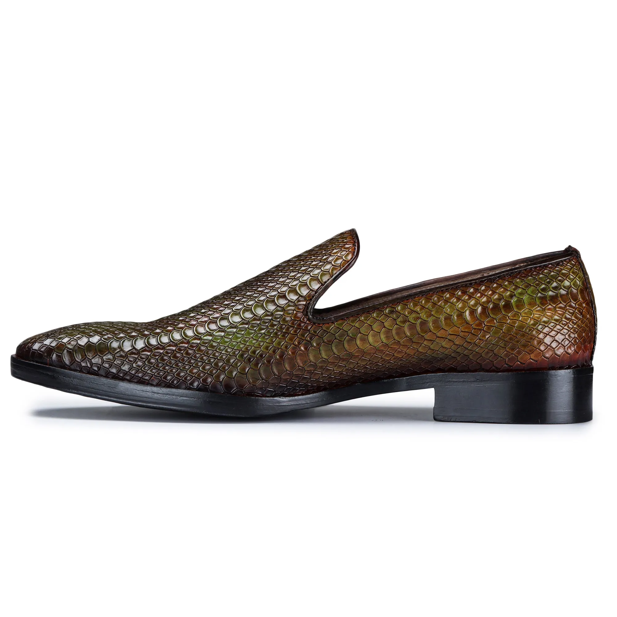 Venetian Loafers - Python Green