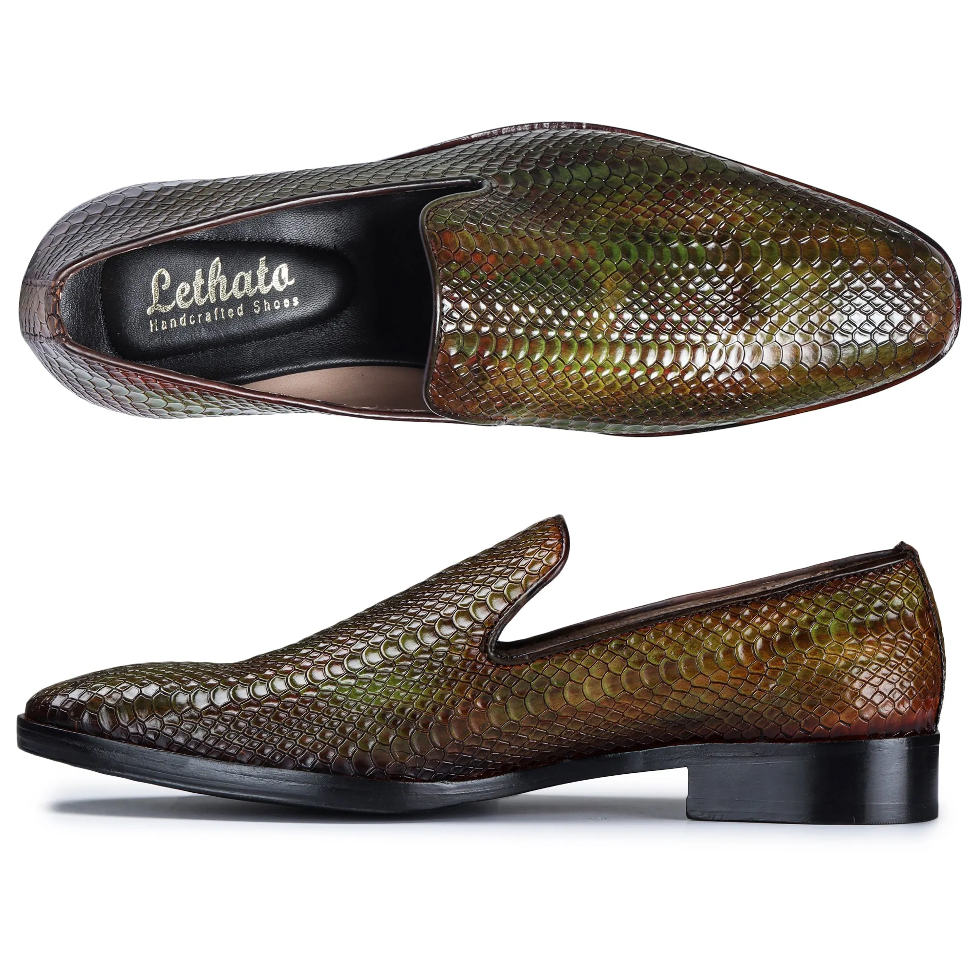 Venetian Loafers - Python Green