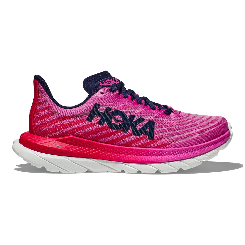 Women's Hoka One One Mach 5, Raspberry/Strawberry, 8 B Medium