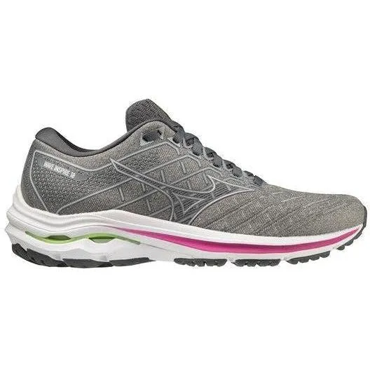 Women's Mizuno Wave Inspire 18, Ultimate Grey/Silver, 10 D Wide